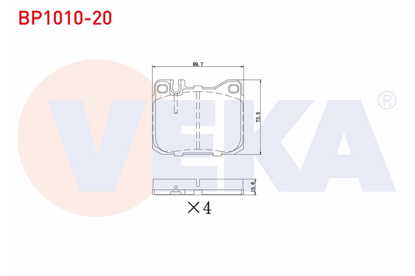 Fren Disk Balata Ön Mercedes S -Serisi 4 Kapı (BM 116)(09.1972->)  VEKA BP1010-20