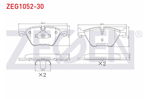 Fren Disk Balata Ön BMW 3 Serisi Coupe (E92)(2006->)  ZEGEN ZEG1052-30