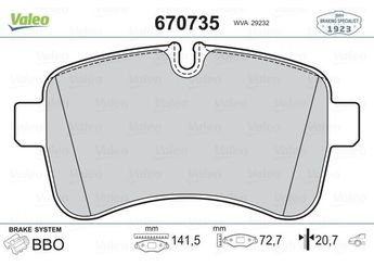 Fren Disk Balata Arka VALEO 670735  42555917 500055564 504232812