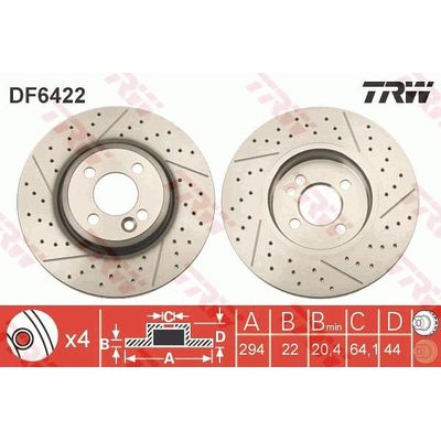 Fren Disk Ayna Ön Sağ ve Sol MINI Roadster (R59)(2012->)  TRW DF6422