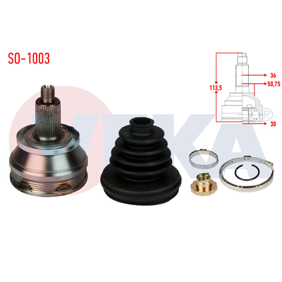 Aks Kafası Ön Dış Sağ veya Sol Audi A1 (8X1)(08.2010->)  VEKA SO-1003