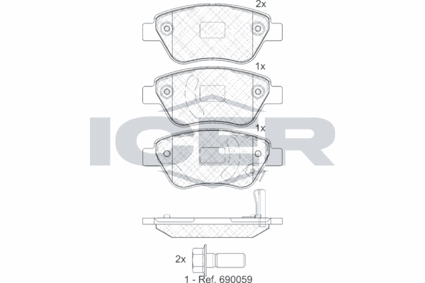 Fren Disk Balata Ön Fiat Panda (169)(09.2003->)  FITPART FIT01014015O