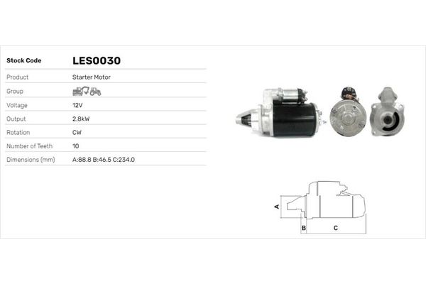 Marş Dinamosu  LUCAS ELEKTRIK LES0030