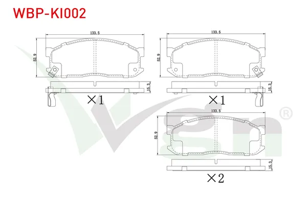 Fren Disk Balata Ön WGN WBP-KI002