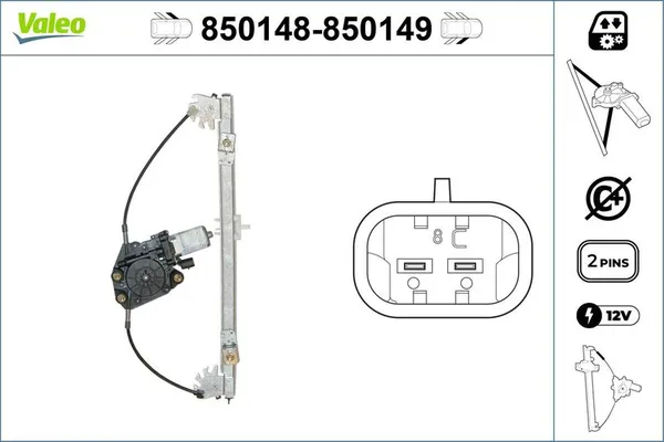 Cam Krikosu Ön Sol Fiat Marea (185) Weekend (12.2001->)  VALEO 850148