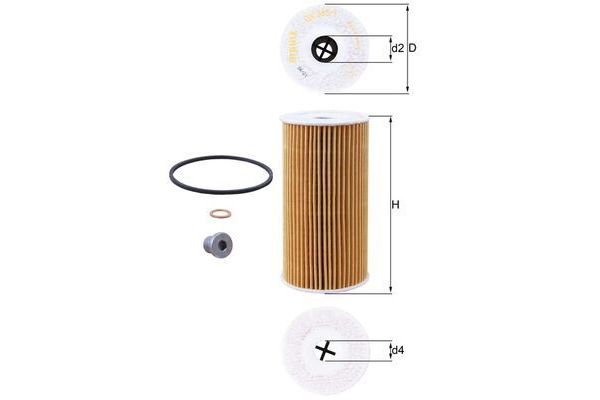 Yağ Filtresi  Chrysler Grand Voyager (RT)(2008->)  MAHLE OX 365/1D