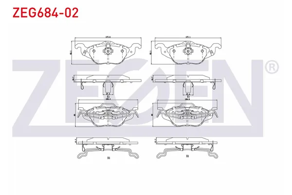 Fren Disk Balata Ön Opel Astra G Cabrio (2001->)  ZEGEN ZEG684-02