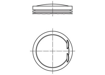 Piston (91.40MM-0.50)  MAHLE 001 07 01  A1110307417