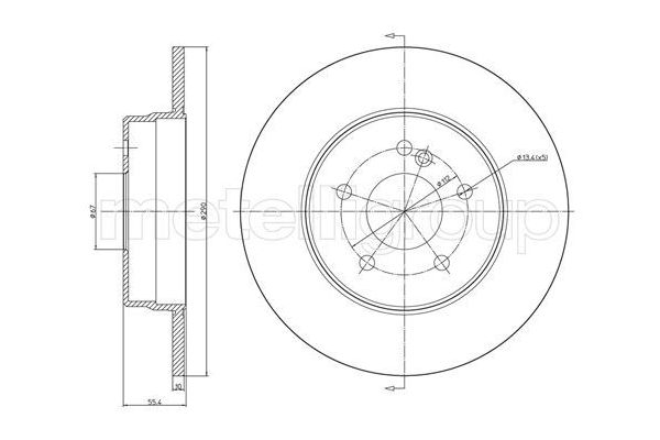Fren Disk Ayna Arka Sağ ve Sol METELLI 23-0485C