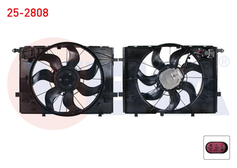 Radyatör Fan ve Motoru  VEKA 25-2808  A0999061000 A0999061100 A0999061200 A0999061400 A0999061800 999061100 099 906 11 00 999061800 099 906 18 00 A099 906 11 00 A099 906 18 00