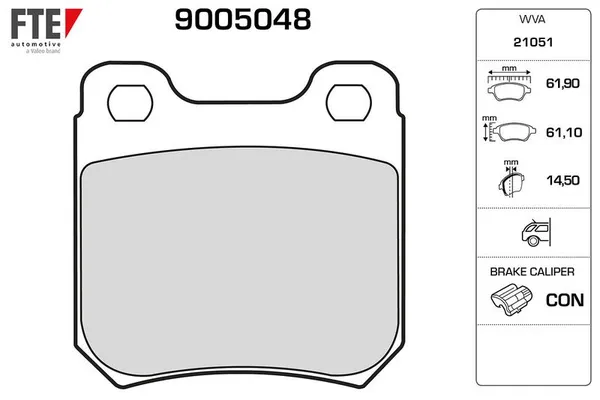 Fren Disk Balata Arka FTE 9005048
