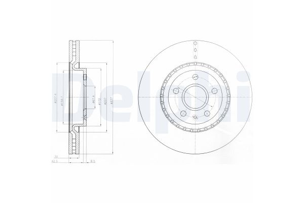 Fren Disk Ayna Ön Sağ ve Sol Opel Insignia A Country Tourer (2013->)  DELPHI BG9068