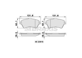 Fren Disk Balata Ön BRAXIS AA0097  SFP000010 SFP000020 SFP500100 LR021899