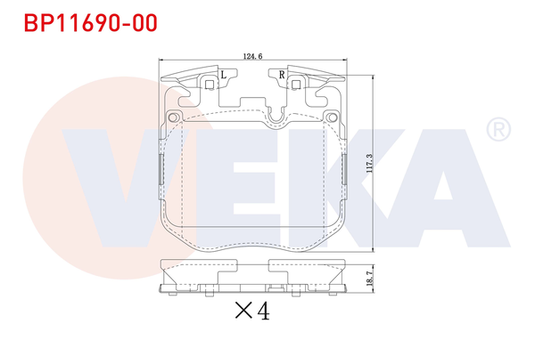 Fren Disk Balata Ön BMW 3 Serisi Sedan (G20N)(2022->)  VEKA BP11690-00
