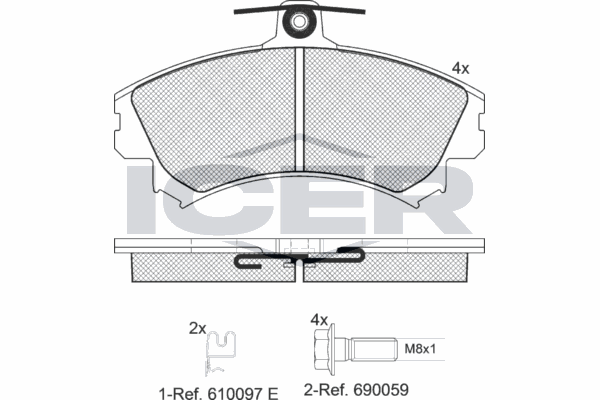 Fren Disk Balata Ön Mitsubishi Colt CZ3 Lim. 5-trg. (Z30A)(04.2004->)  OTOZONE FDO9178-R