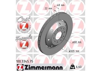 Fren Disk Ayna Arka Sol ZIMMERMANN 100.3345.75  4B3615601B 4B3 615 601 B