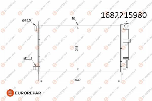 Klima Radyatörü  Nissan Tiida (C11X/SC11X)(02.2007->)  EUROREPAR 1682215980