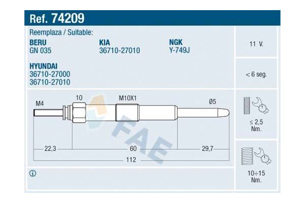 Isıtma Bujisi  Hyundai Elantra (XD)(2000->)  ET1 EC764
