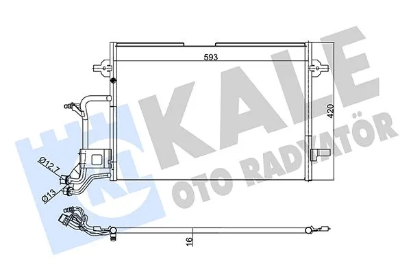 Klima Radyatörü  Audi A4 Sedan (B5)(11.1994->)  KALE 342935