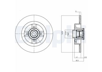 Fren Disk Ayna Arka Sağ ve Sol DELPHI BG9030RS  7701208230 7701 208 230 8660001810 8671018105