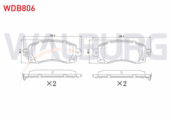 Fren Disk Balata Ön WALBURG WDB806  