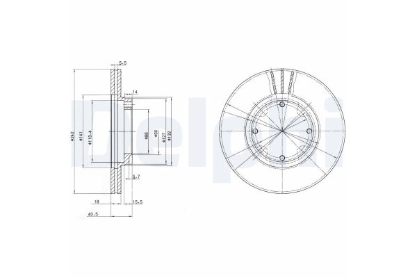 Fren Disk Ayna Ön Sağ ve Sol DELPHI BG2394