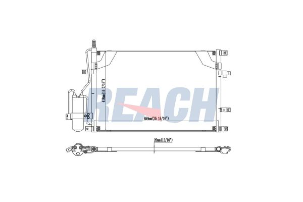 Klima Radyatörü  Volvo S80 Sedan (05.1998->)  VEKA 43-4507