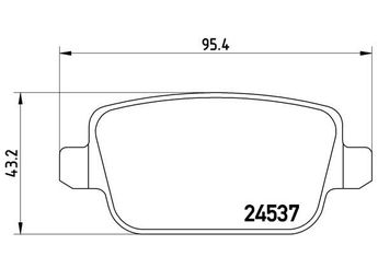 Fren Disk Balata Arka BREMBO P 44 016  LR023888 LR003655 LR003772 LR165293 PW990333 PW990396 306715760