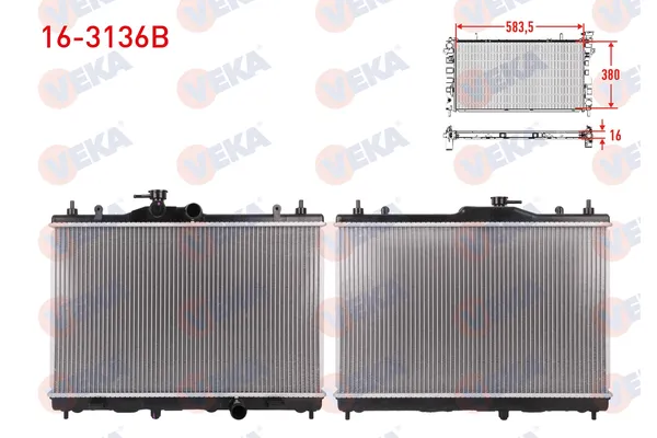 Su Radyatörü  Nissan Juke (F15E)(06.2010->)  VEKA 16-3136B