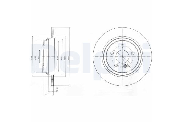 Fren Disk Ayna Arka Sağ ve Sol Mercedes S -Serisi Sedan (BM 221)(06.2005->)  DELPHI BG4298C