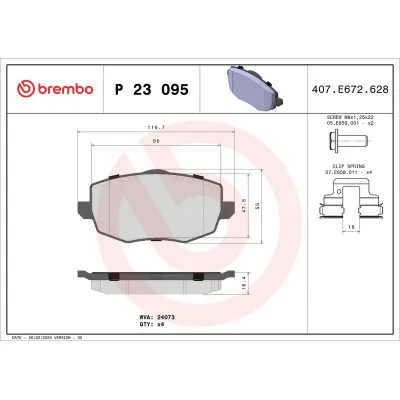 Fren Disk Balata Ön BREMBO P 23 095