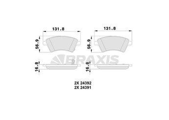 Fren Disk Balata Ön BRAXIS AB0121  71750033 5581079J00 71742853 55810-79J00
