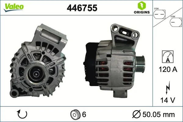 Alternatör  Ford Grand C-MAX (CB7)(2010->)  VALEO 446755