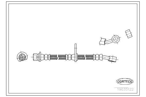 Fren Hortumu Ön Sağ Honda FR-V (BE)(11.2004->)  BREMBO T 28 115
