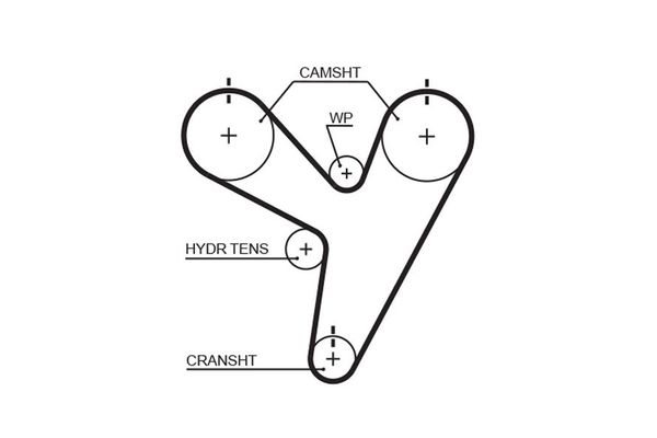 Triger Kayışı  Chrysler Vision LH (1993->)  GATES T255