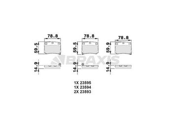 Fren Disk Balata Arka BRAXIS AB0492  MR389575 4605A783