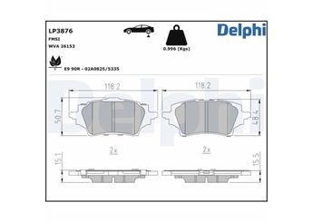 Fren Disk Balata Arka DELPHI LP3876  446602401 0446602401