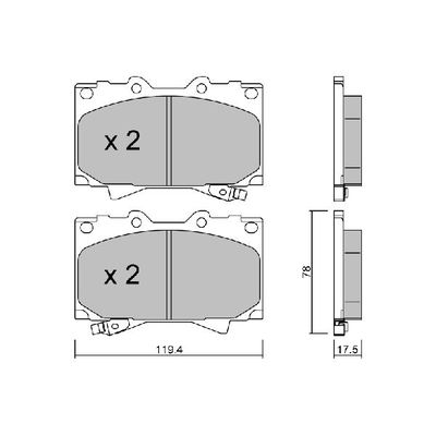 Fren Disk Balata Ön Toyota Land Cruiser (J10)(1998->)  AISIN BPTO-1912