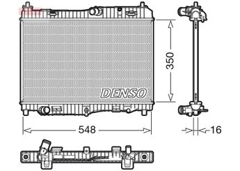 Su Radyatörü  DENSO DRM10005  190105AAA01 1566662 1671561 1775583 8V518005FB