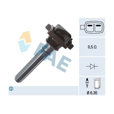 Ateşleme Bobini  Chrysler Sebring Cabrio (JR27)(2001->)  FAE 80436