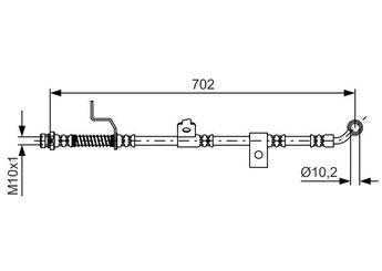 Fren Hortumu Ön Sol BOSCH 1 987 481 603  5873139001 587313D000