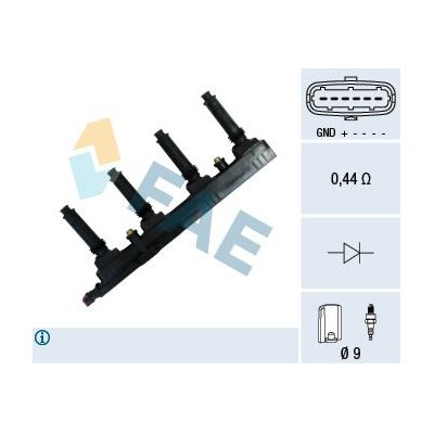 Ateşleme Bobini  Opel Zafira A (1999->)  PSA ORJINAL 9198834