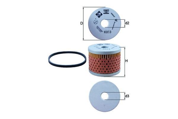 Yakıt Filtresi  Peugeot 505 SW/ Familial (03.1982->)  MAHLE KX 13D