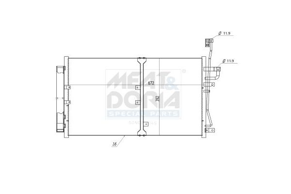 Klima Radyatörü  Chevrolet Captiva (2006->)  VEKA 43-1604