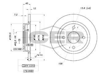Fren Disk Ayna Arka Sağ ve Sol BRAXIS AD1144  2096336 H1BC2A315AB