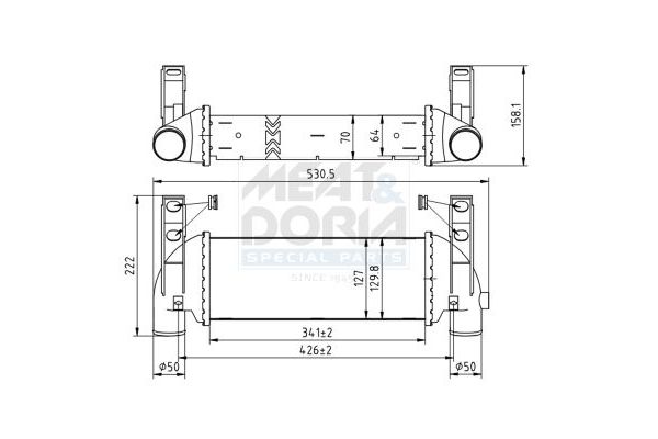 Turbo Radyatörü  Ford Transit Connect (TC7)(2002->)  FORD ORJINAL 2T1Q9L440AC