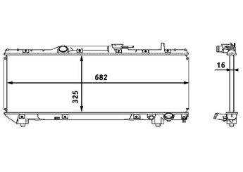 Su Radyatörü  MAHLE CR 535 000S  92AB8005FC 1640003090 1640074780 1640074790 1640074820 1640074840 164007A100