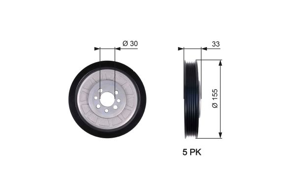 Krank Kasnak  Skoda Felicia Sedan (791)(11.1994->)  GATES TVD1088