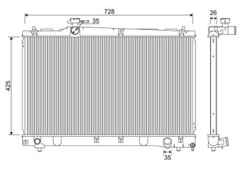 Su Radyatörü  VALEO 701348  1640028290 16400-28290 1640028300 16400-28300