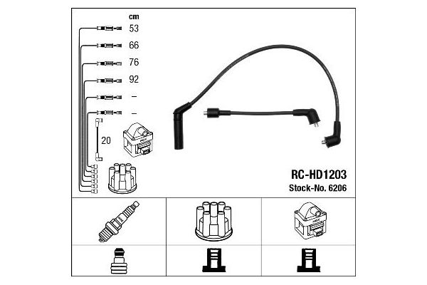 Buji Kablosu  Hyundai H-1 Starex (->2008)  NGK 6206